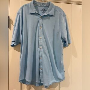 Tommy Bahama Men’s Blue Short sleeve button down shirt large